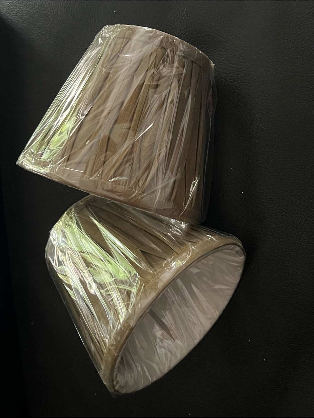 Canterbury Roseart Set of Two (2) Pure Silk Clip-On Lampshades - NWT